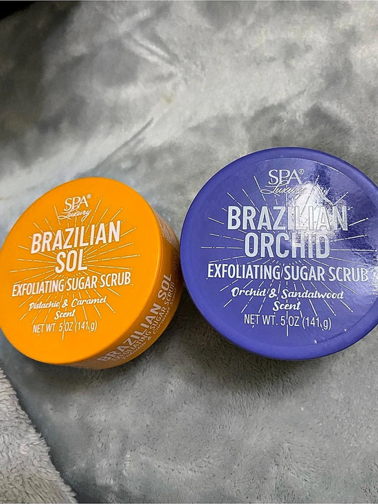SPA Luxury Other - SPA Luxury Brazilian Sol & Brazilian Orchid Sugar Scrub Duo Orange & Purple NWT